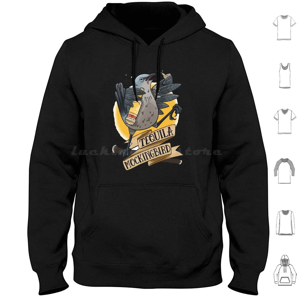 Tequila Mockingbird Tee Hoodie en coton à manches longues Tequila Mockingbird Tequila pour hommes Funny Tequila Patron