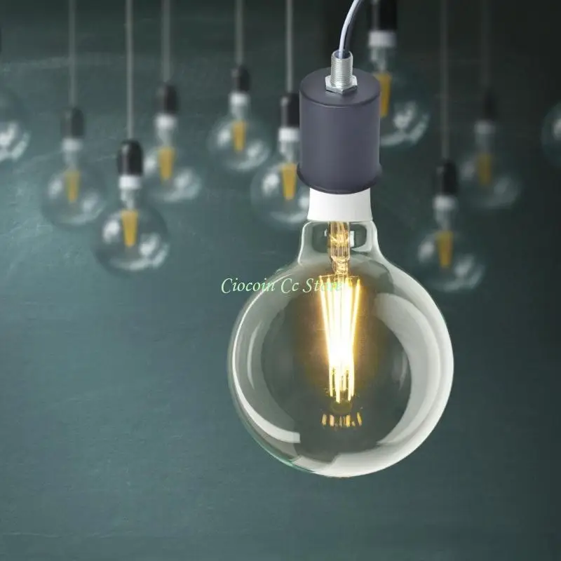 X90F E27 Lamp Holder Screw Base Flexible Wire High Temperature Resistant Bulbs Base