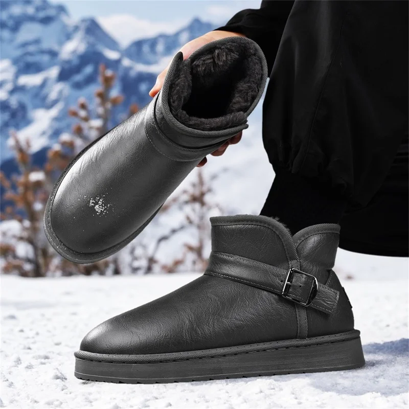 العلامة التجارية الشتاء الثلوج أحذية رجالية أحذية دافئة أفخم أحذية المشي لمسافات طويلة أحذية كاجوال مقاوم للماء أحذية رياضية رجالية أحذية العمل في الهواء الطلق #2