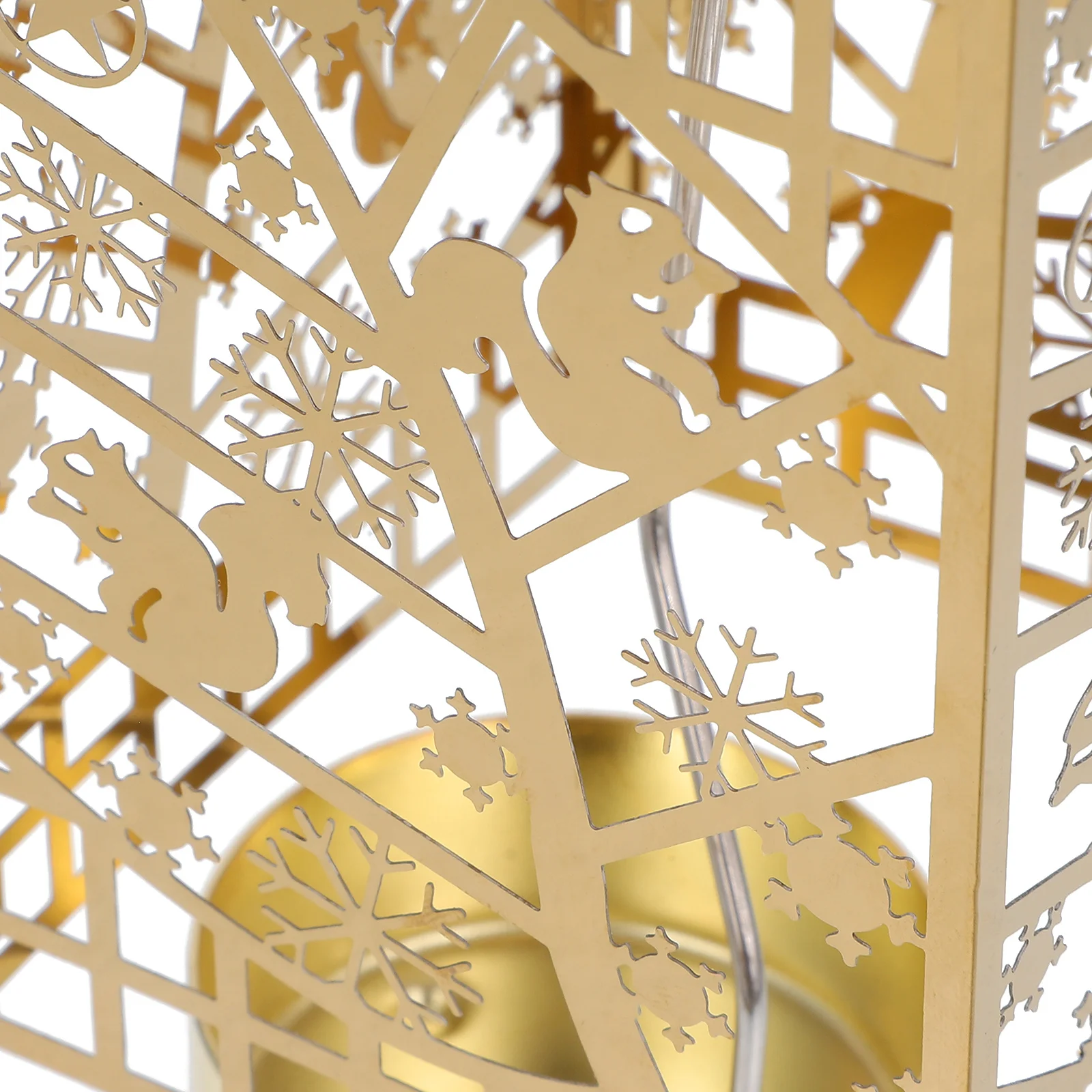 حامل عيد الميلاد ذو قاعدة ثابتة، شمعدان معدني مزخرف سهل التنظيف لزخارف الطاولة الاحتفالية والمنزلية #6