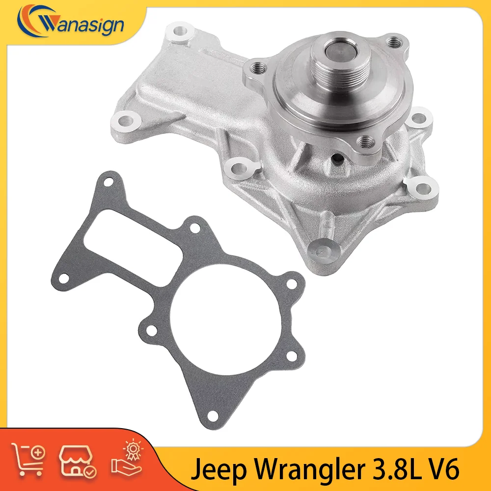 

AUTO ENGINE PARTS Water Pump & Gasket Set For Jeep Wrangler 3.8L V6 GAS 3.8T OHV 2007-2011 OE AW6189