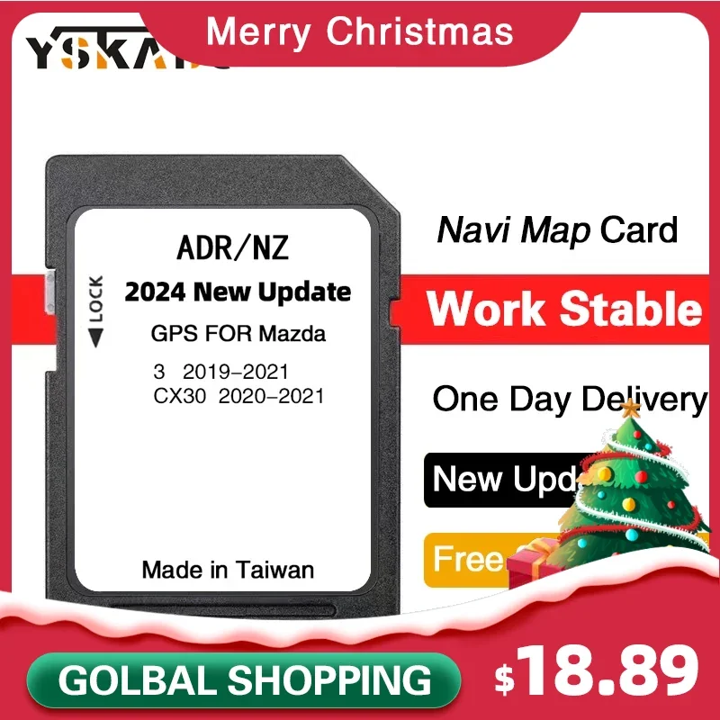 Navigation Upgrade 2024 Sat Nav for Mazda 3 CX-30 2019-2021 Vehicle GPS SD Memory Card Maps Australia New Zealand