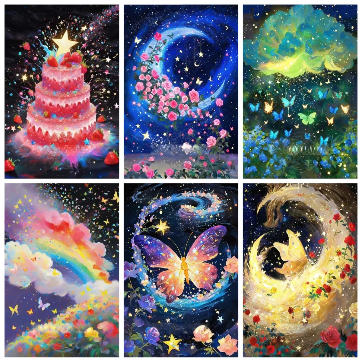 Colorful Starry Sky Landscape Jigsaw Puzzles 500/1000/1200/2000PCS Wall Decor for Living Room Perfect Gift No Frame