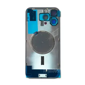 Bilashmart iphone 1414pus 15 16 16Pro Max 17 Back housing Battery Back Cover Glass With Camera Lens Rear Middle Chassis Frame