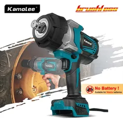 Kamolee 4100N. m high torque impact wrench 3/4 inch wireless charging electric wrench tool compatible with Makita18V-21V battery