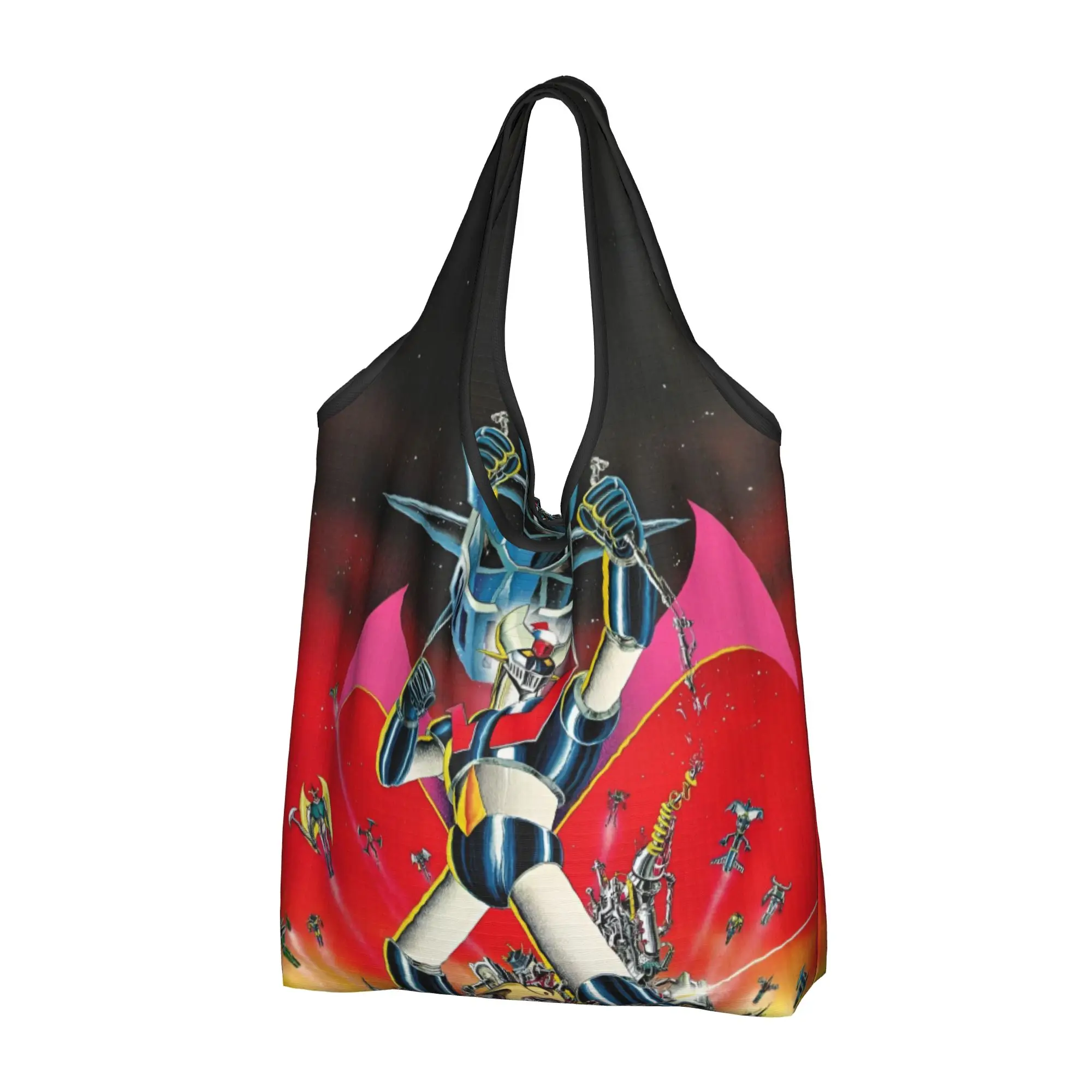 Comic G-Grendizeres Manga Grocery Shopping Tote Bags Women Custom  Shopper Shoulder Bags Big Capacity Handbags