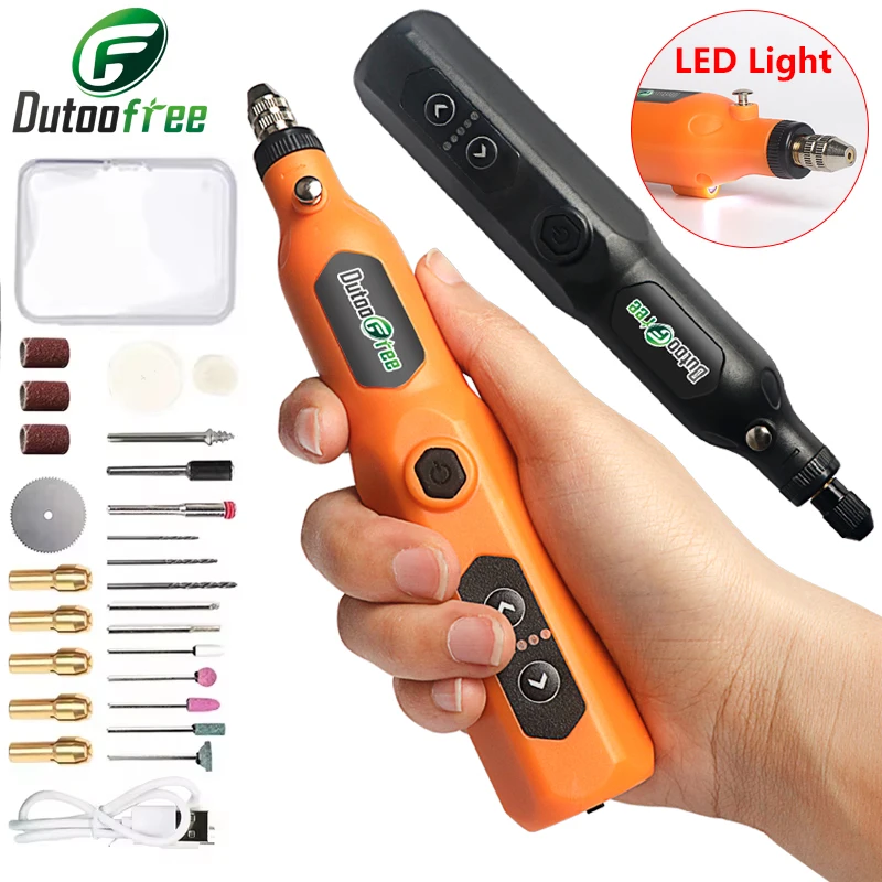 5 Speed Mini Electric Drill USB Wireless Mini Drill Rotary Tool Woodworking Engraving Pen Dremel Tools for Jewelry Metal Glass