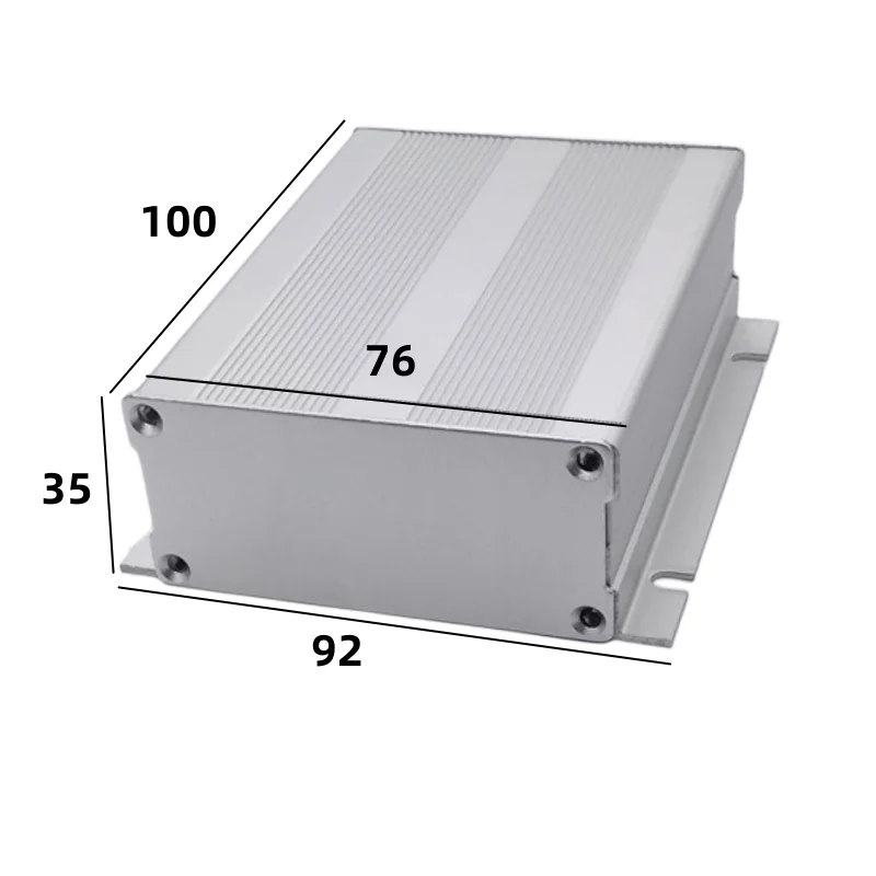 

Aluminum alloy shell aluminum profile box split body with ear battery PCB100x76x35mm