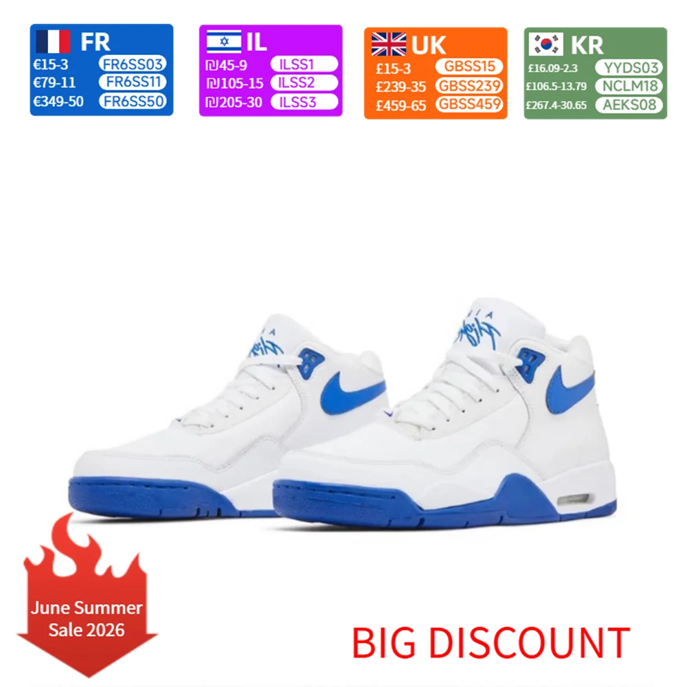 Мужские баскетбольные кроссовки Nike Flight Legacy, удобные и универсальные, в стиле ретро, белые/синие, BQ4212-103