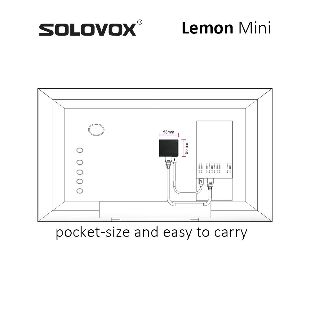 SOLOVOX 2024 Lemon Mini Android 12 TV Box Super Pocket Size 4K WiFi6 Bluetooth 5.4 التحكم الصوتي Stalkermac LemonTV الأدوات الوسطى