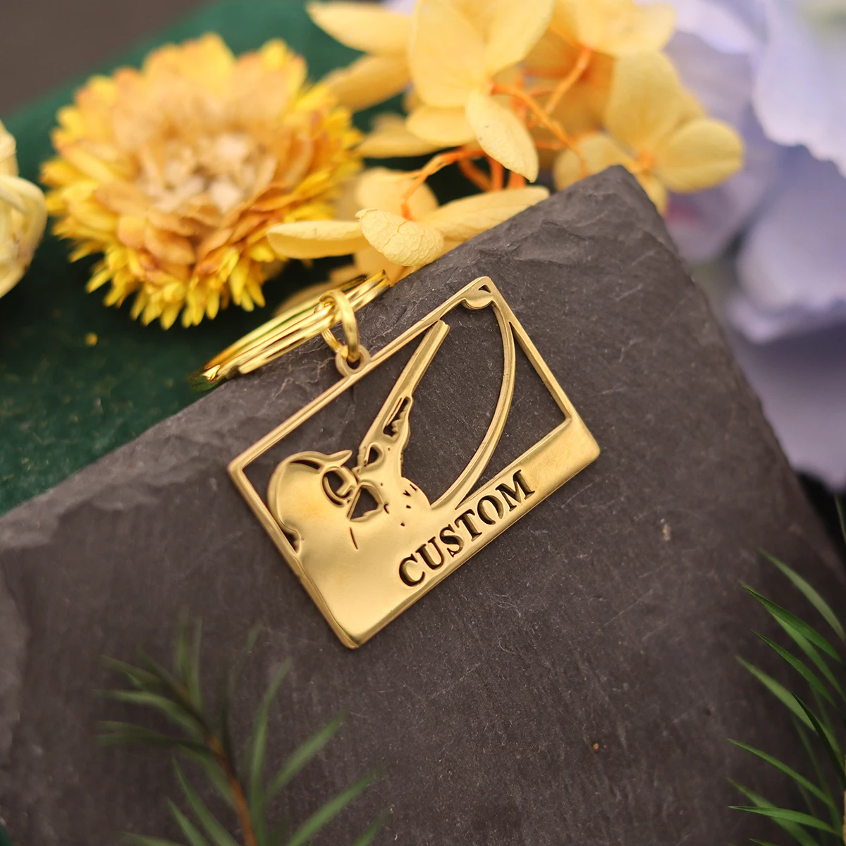 QIAMNI مخصص رقم اسم المفاتيح الفولاذ المقاوم للصدأ محفورة رسائل لوحة كيرينغ للرجال صديقها هدية عيد ميلاد مفتاح سلسلة #2