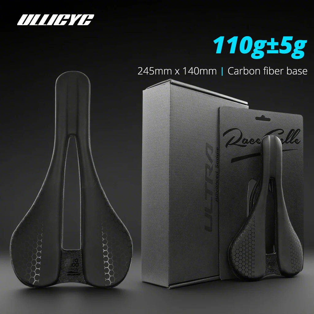 ULLICYC MTB Road Bicycle Saddle Hollow Breathable Bike Seat Cushion Skid-Proof Soft PU Leather Bike Saddles 110g Accessory