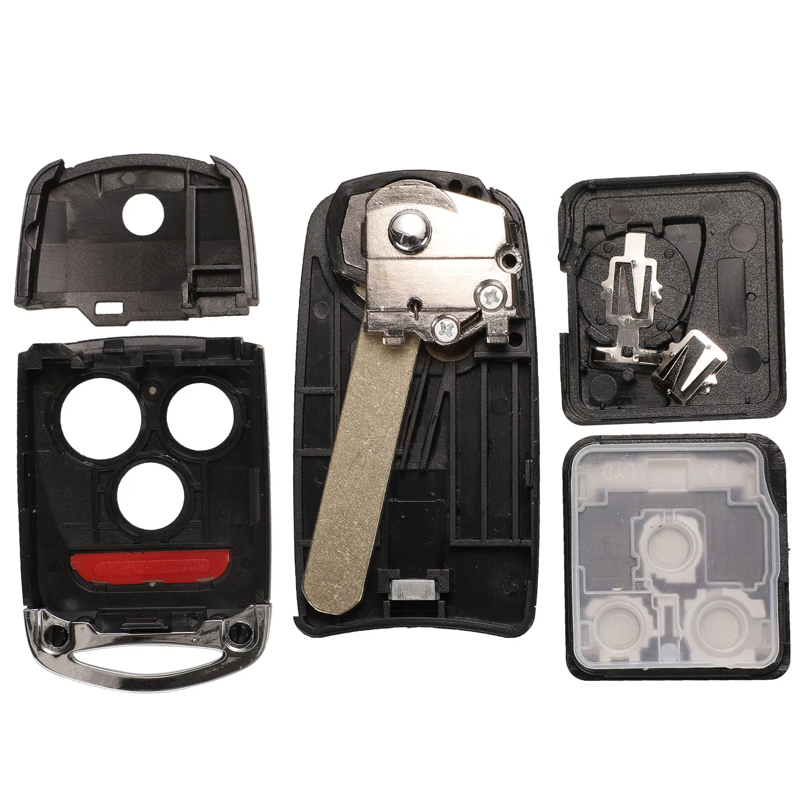 

jingyuqin 2/3/4 Buttons For Honda Accord CR-V HR-V Fit City Jazz Odyssey Shuttle Civic fob Replacement Car Remote Key Shell Case