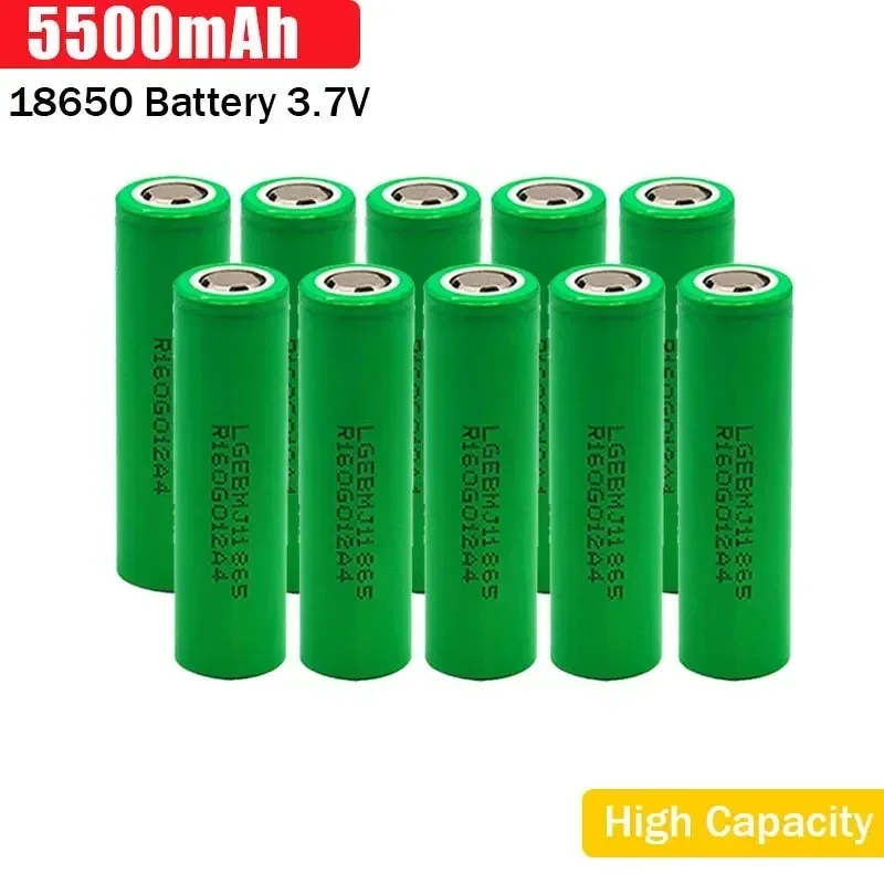 18650 Battery 3.7v 5500mah Discharge 18650 Lithium-Ion Battery 3.7v Flashlight Rechargeable Battery