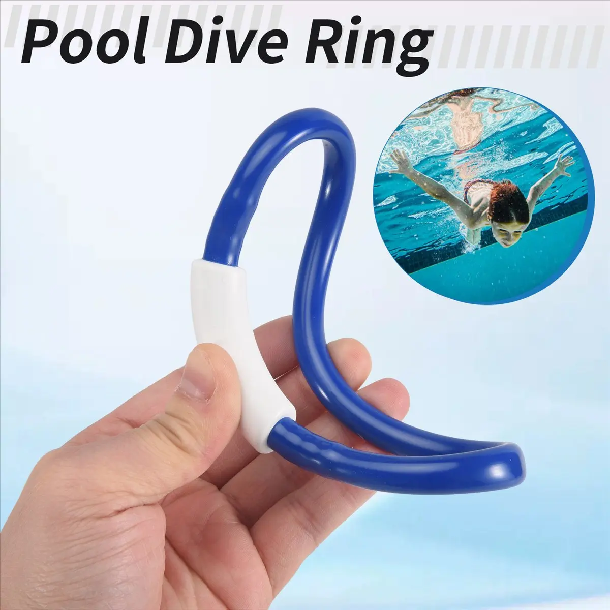 

A78I 8PCS Pool Toys, Colorful Pool Rings for Kids, Underwater Training, Swimming Pool Dive Ring Toy for Kids