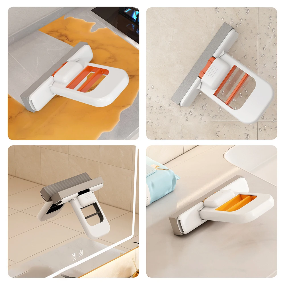 Mini fregona de mano plegable, potente fregonas de limpieza para el hogar con esponja, fregonas para lavar el suelo, ventana de escritorio