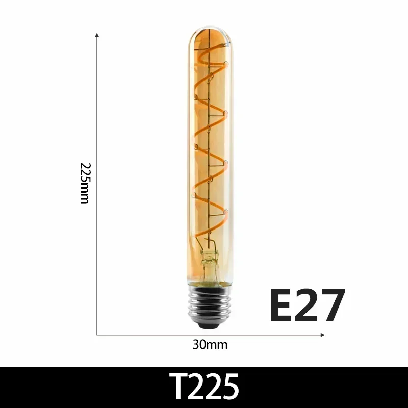 sagra 1-10 Stück E27 E14 LED-Birne AC 220 V Vintage Spirale LED-Glühlampe C35 A60 T45 ST64 T185 T225 G45 G80 G95 4 W Edison-Lampe 6