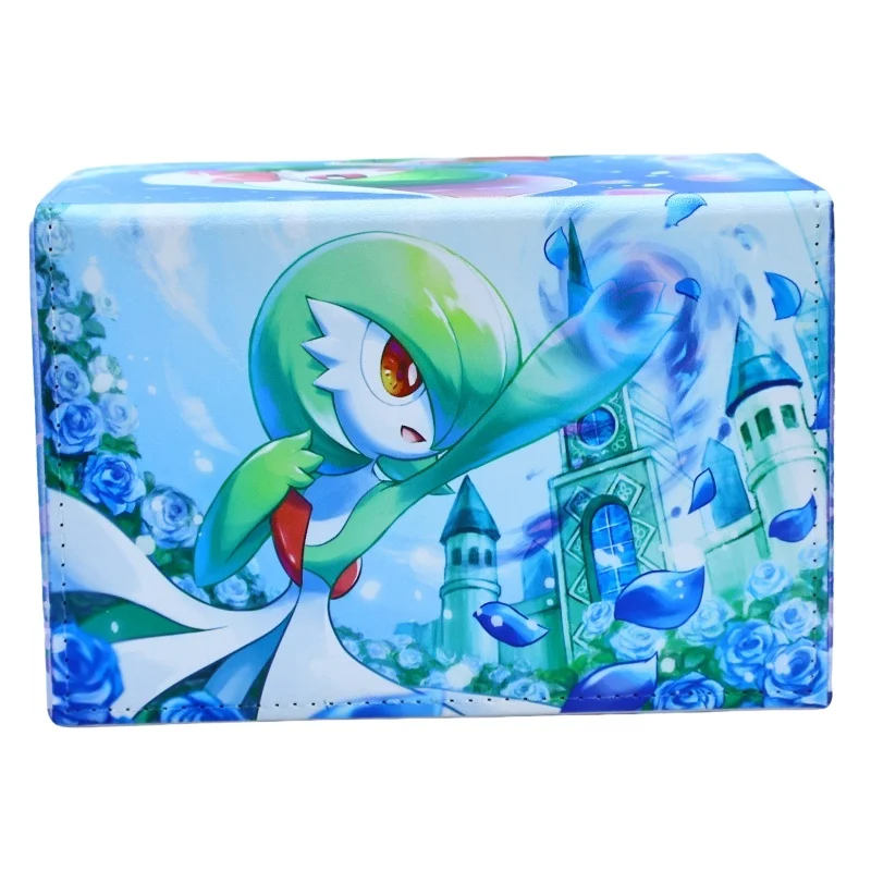 Gardevoir Card Case PTCG Gallade Diy High Quality Leather Action Toy Figures Anime Game Collection Double Series Storage Box