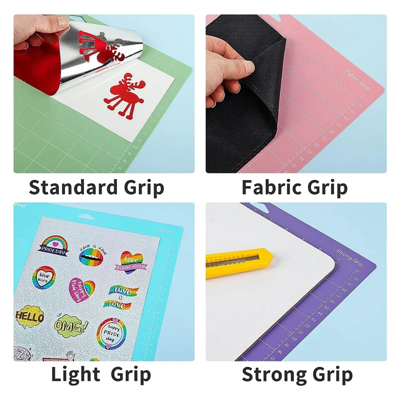 Cutting Mats,Vinyl 8 Pack Variety Cutting Mats 12X12inch, Cutting Mats For Cricut Vinyl For Cricut Explore Air Series