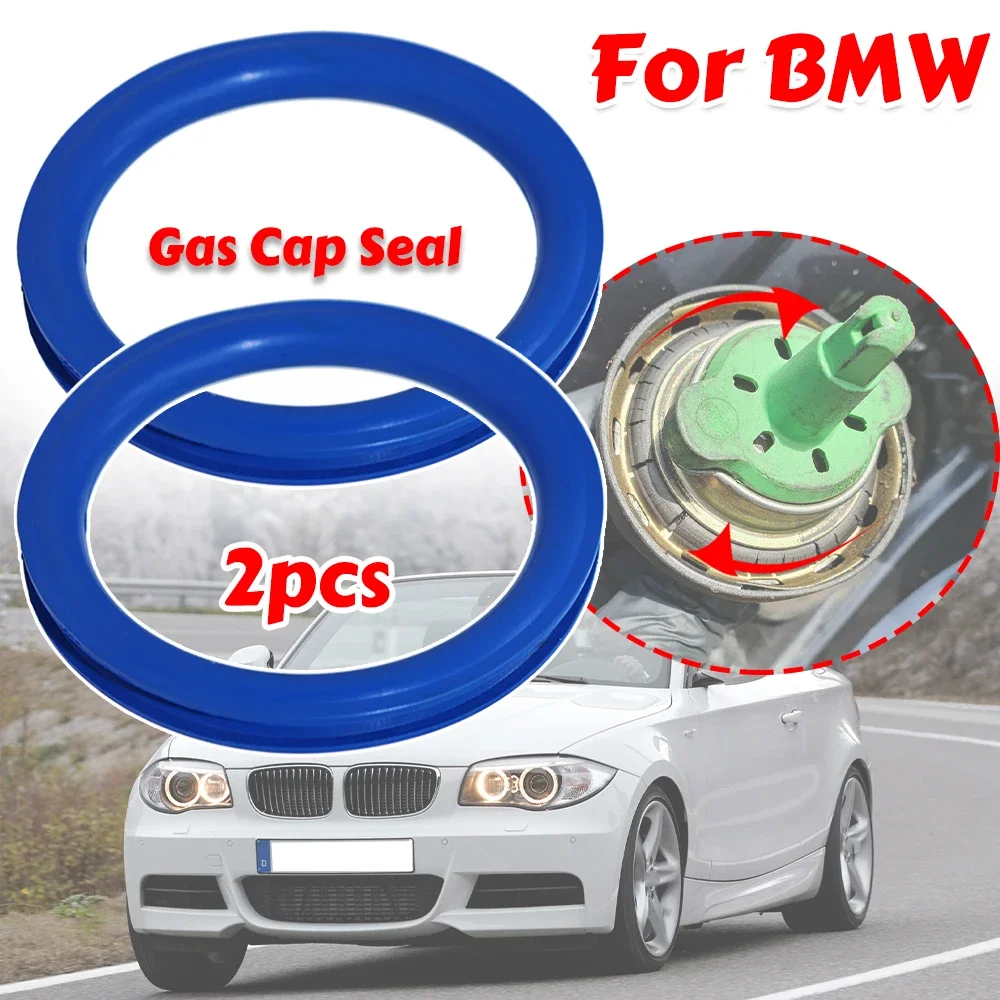 2pc Gas Cap Fuel Seal for BMW Mini Cooper E46 E60 E70 E92 X5 Tank Cover Neck Repair O-ring Rubber Gasket Washer V Shape Replace