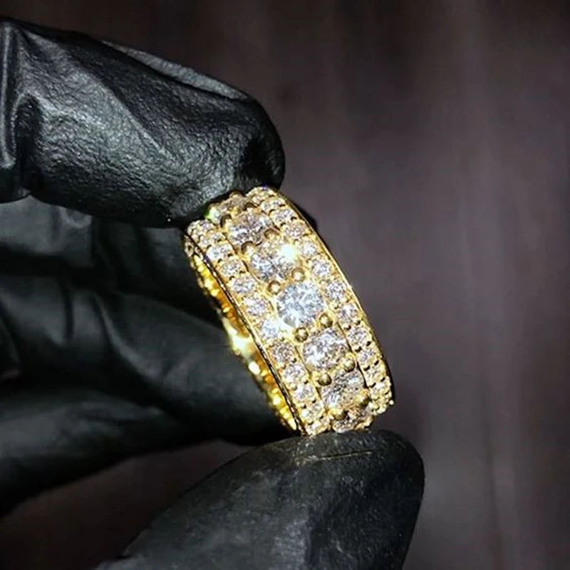 

Huitan Sparkling Women Rings with Cubic Zirconia Wedding Bands Fashion Female Accessories Daily Wearable Party Statement Jewelry