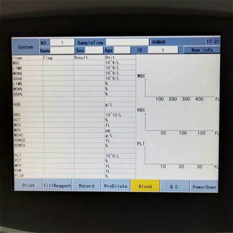 Biochemistry Analyzer 3 Part Auto Hematology Analyzer Blood Cell Counter for Human Use Blood Routine Automatic Hemocytometer