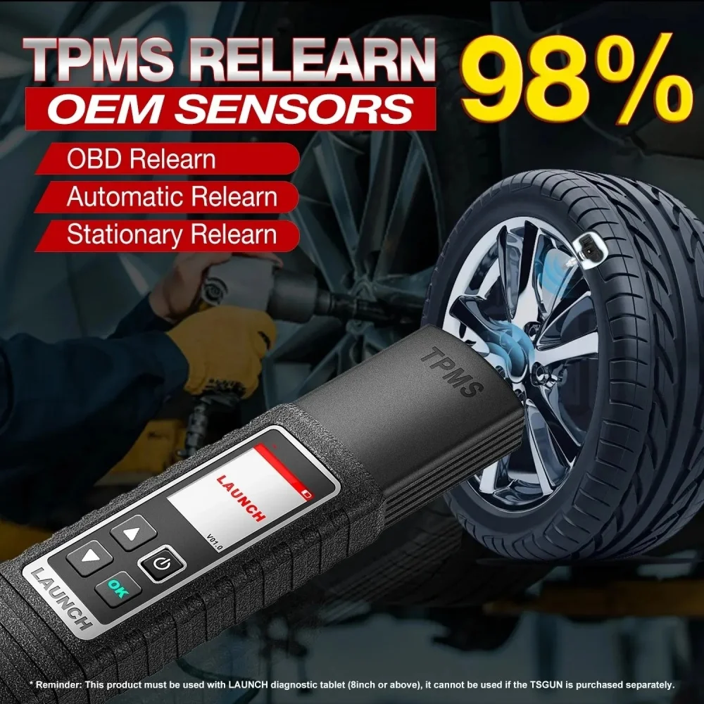 Launch X431 TSGUN TPMS Tire pressure Diagnostic Tools TPMS 433+315MHZ 2 In1 RF-Sensor Handheld Clear Tire Pressure Fault