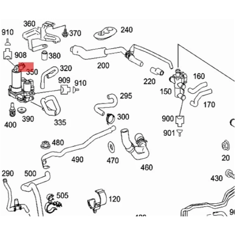 Brand New A2208300284 Timing Vale for Benz S W221 W220 Warm Water Valve Circulating Water Pump Electromagnetic 2208300284