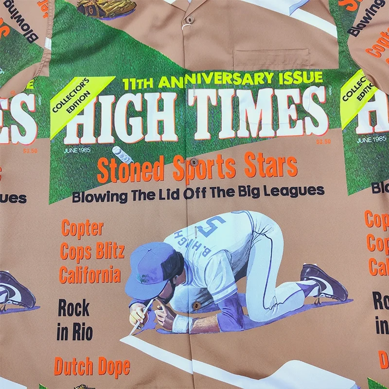 Street Summer Men's Women's Trendy Printed Fashion Tokyo Heaven WACKO MARIA Hawaii Short Sleeve Shirt