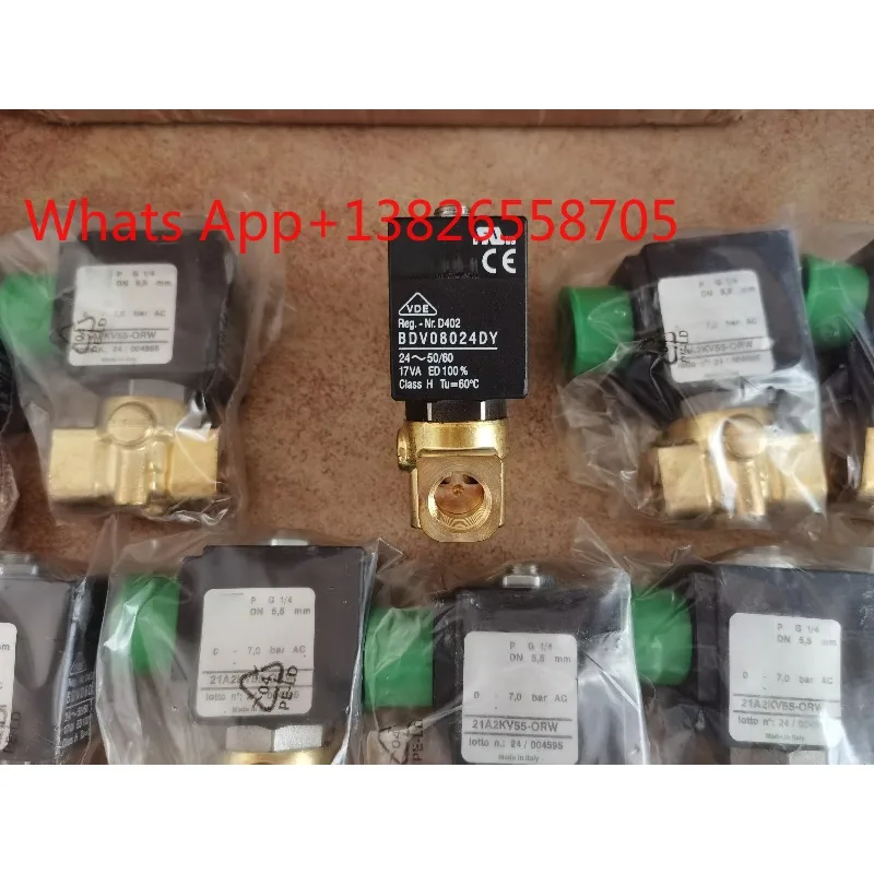 The original imported solenoid valve 21A2KV55-ORW 24VDC is fully stocked.