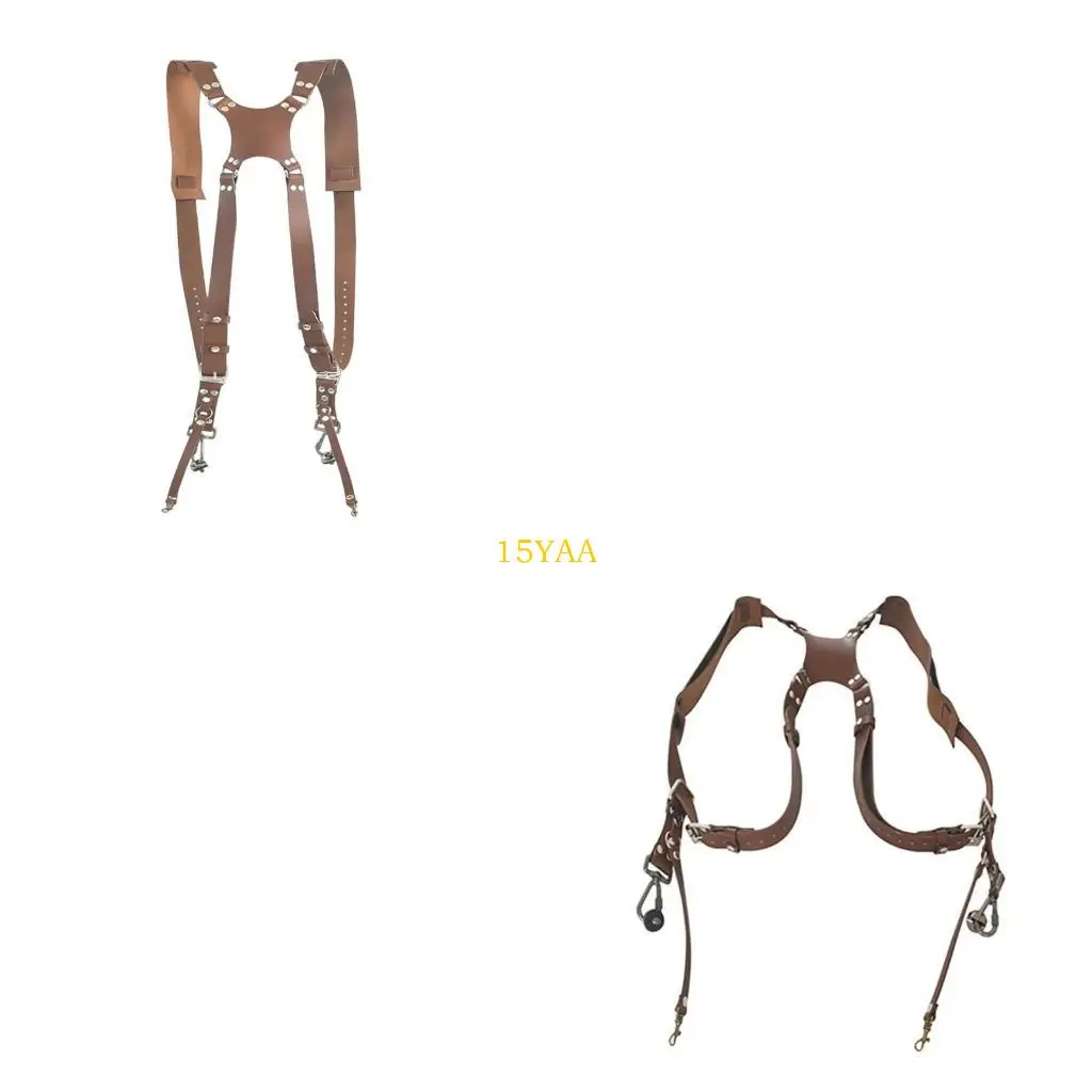 

15YA Double Shoulder Camera Strap Harness Quick Release Adjustable Double Camera Tether Strap Adjustable Chest Harness