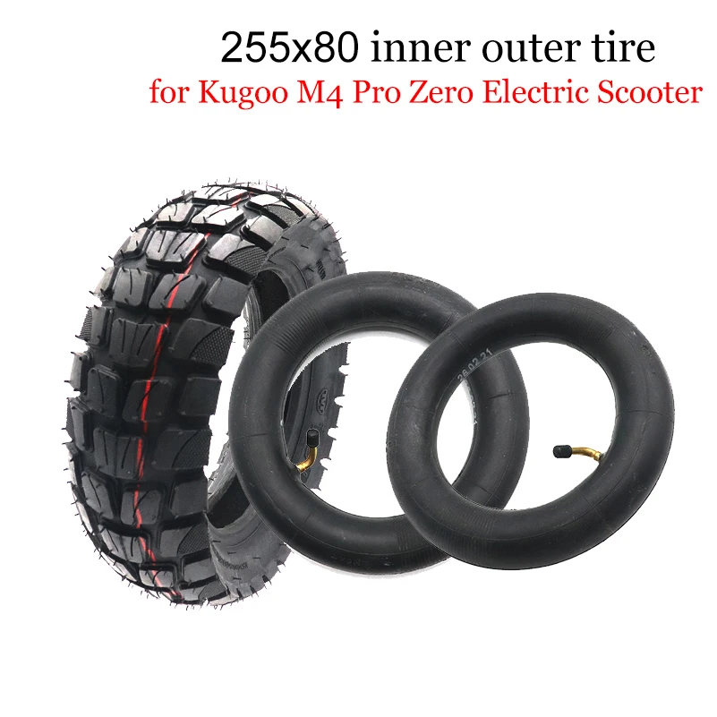 

10Inch TUOVT Outer Tire Inner Tube for Electric Scooter Kugoo M4 Pro 255x80 Off-Road Tire