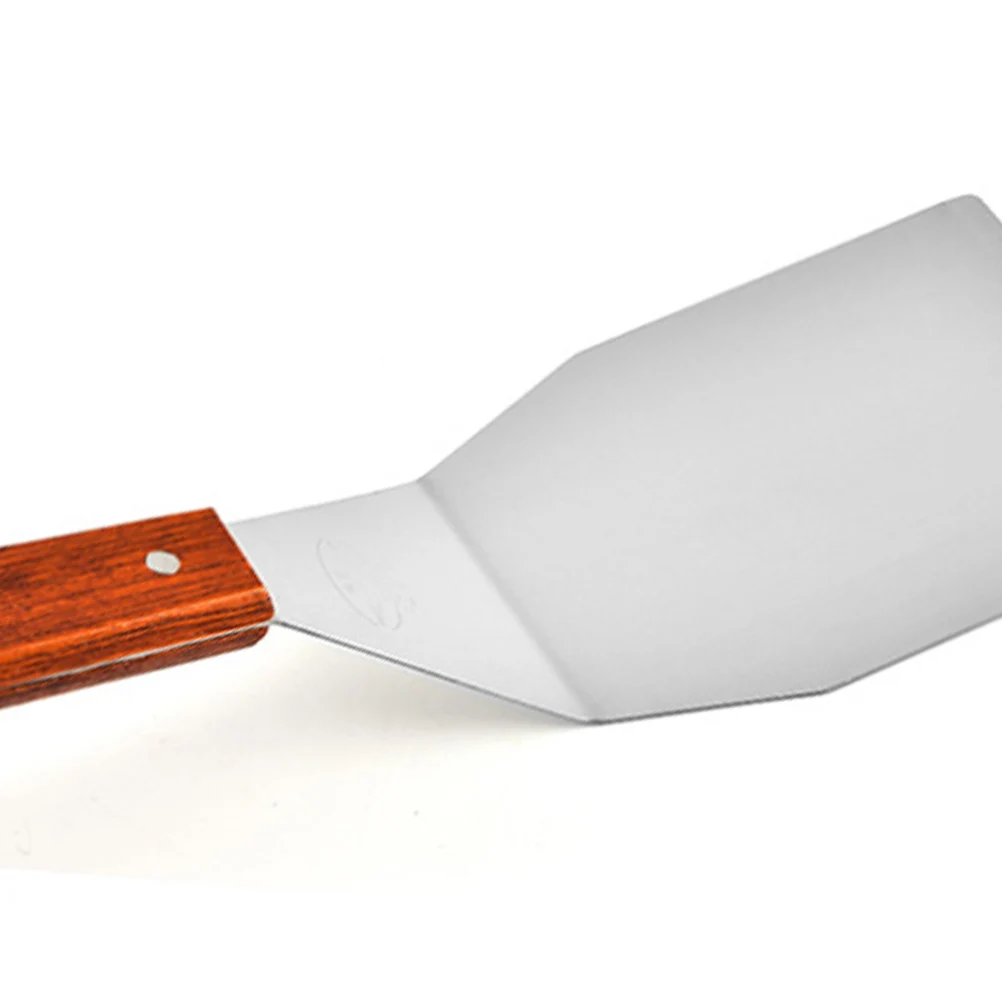 

Stainless Steel Steak Spatula Pizza Shovel Wooden Handle Non-Slip Kitchen Tool For Baking Pancakes Cakes Pies Lifting