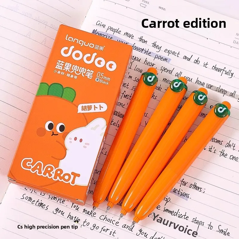 لطيف الصحافة حبر جل مجموعة أقلام 0.5 مللي متر أسود السلس الكتابة قلم محايد اللون Kawaii مدرسة اللوازم المكتبية القرطاسية للطلاب الجزر