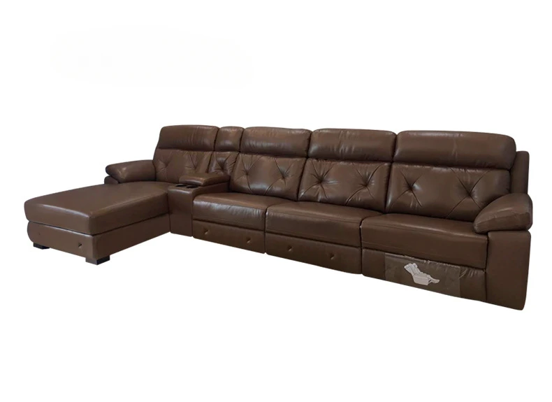 

Living Room Sofa set corner sofa recliner manual real genuine leather sectional sofas L modern muebles de sala moveis para casa