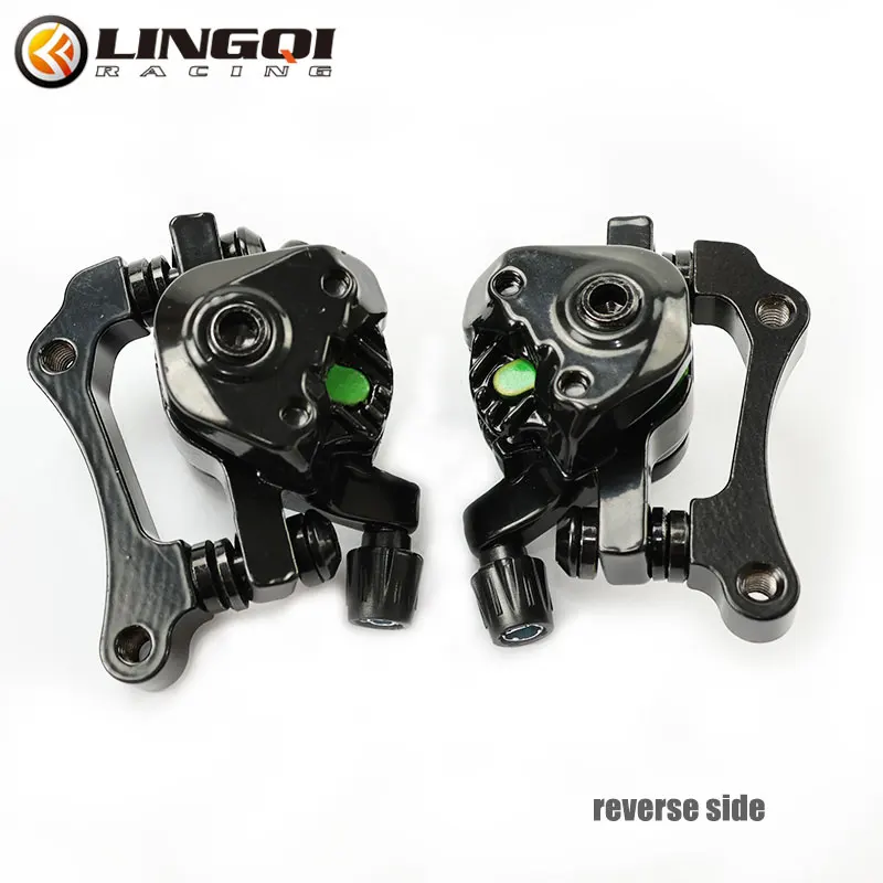 LINGQI RACING Left Right Brake Pump Disc Caliper For 49cc Minimoto Dirt Pocket Bike Four Wheel Off Road Motorcycle Accessories