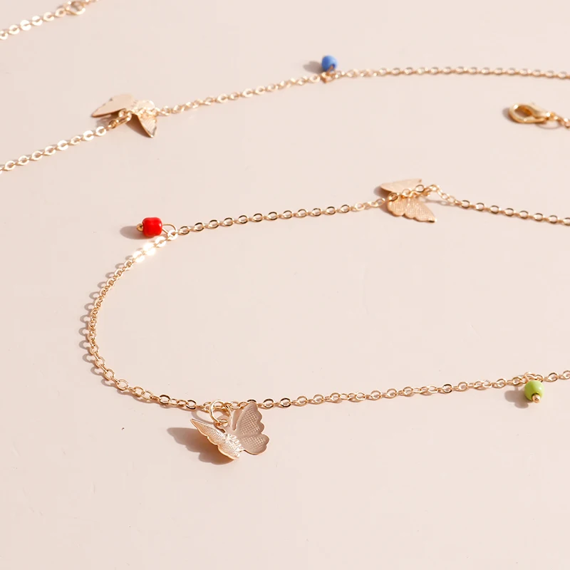 Aihua Niedliche goldfarbene Schmetterlings-Taillenkette, Bauchkette, sexy Körperschmuck für Frauen und Mädchen, Party-Schmuckgeschenke – Detail 5