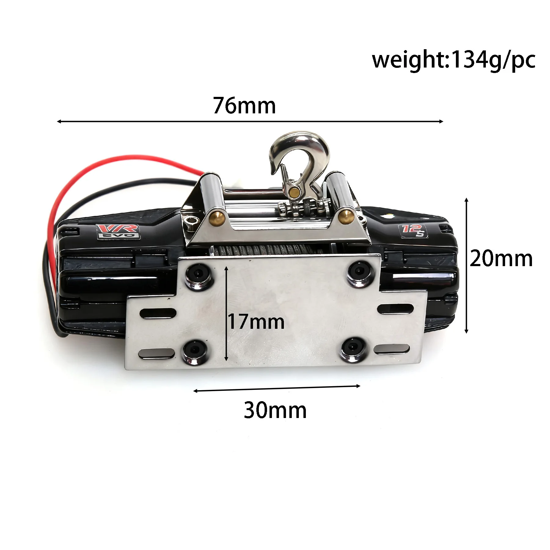 Simulation Metal Automatic Winch For 1/10 1/8 1/7 RC Crawler Car MJX H8H Traxxas TRX4 Axial SCX10 II III MST Redcat Accessories