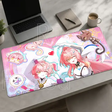 HD Printing Aemeath Wuthering Waves WuWa Office Accessories Esports Mouse Pad Gaming Keyboard Mousepad Anime Girl Large Desk Mat