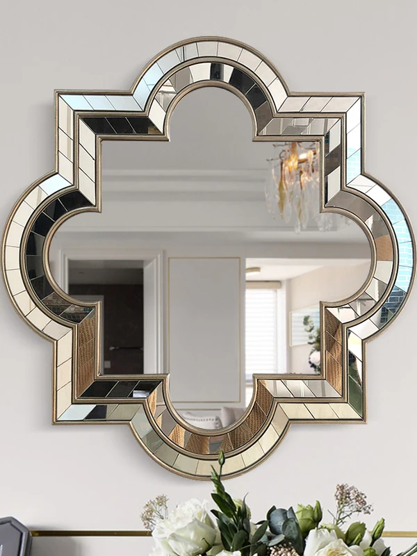 Modern Wall Hanging Mirror Shaped Makeup Mirror Bedroom Makeup  Bathroom