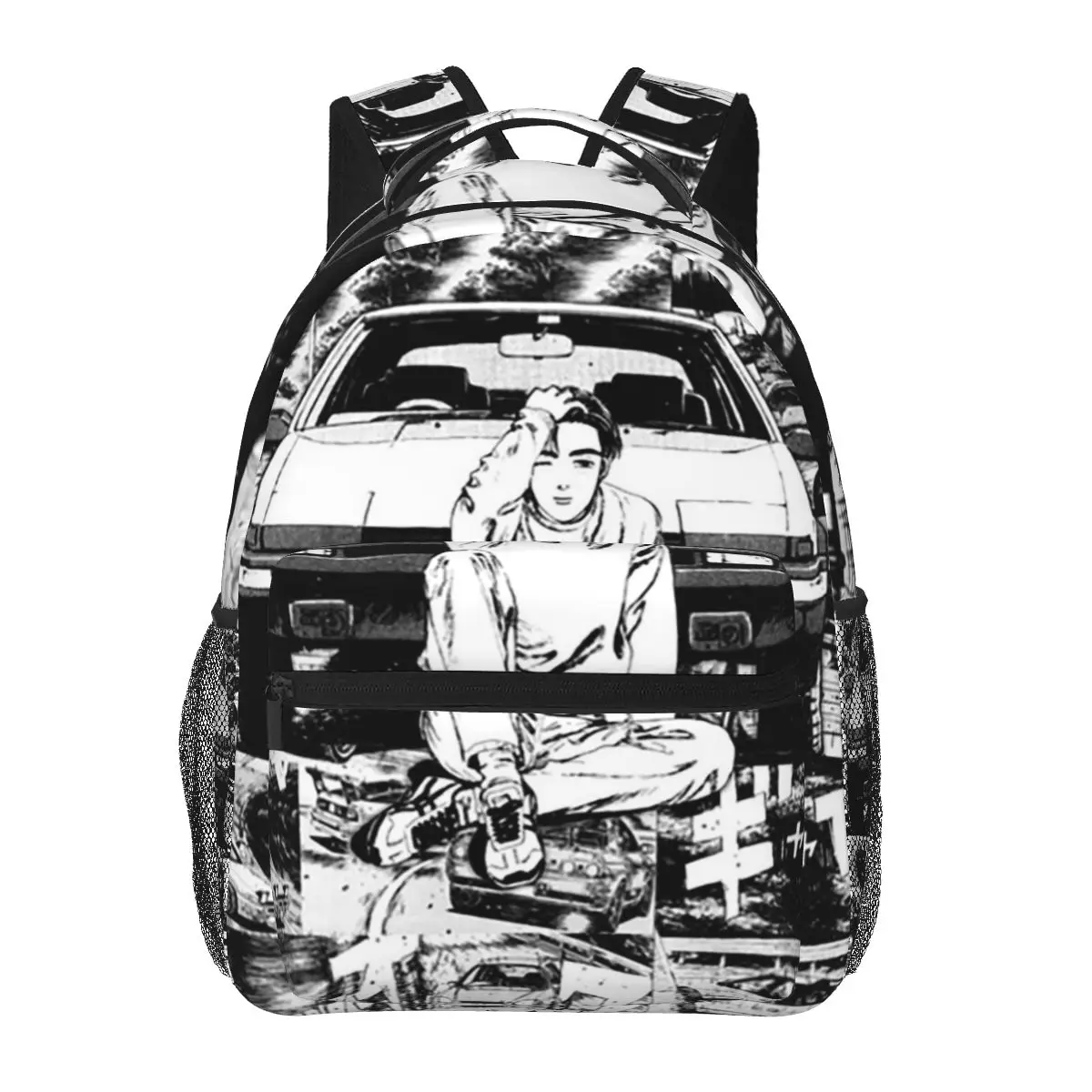 Initial D Manga Takumi Fujiwara Trueno AE86 Backpacks Boys Girls Bookbag School Bags Cartoon Travel Rucksack Shoulder Bag