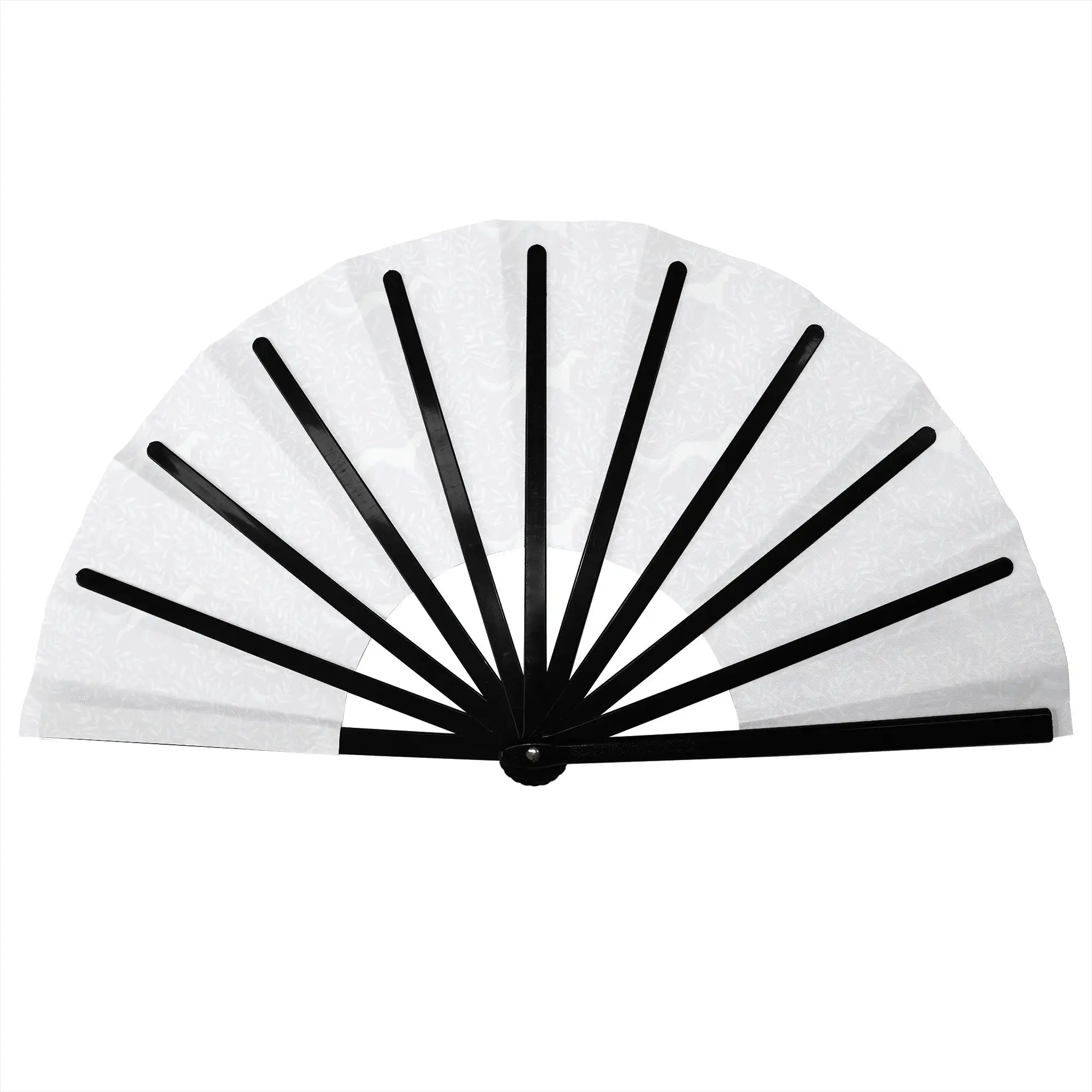 Greyhound Whippet Hound Dog Traditional Folding Fan Chinese Style  High-Quality Polyester Fans Gift Elegant Decorative Hand Fan