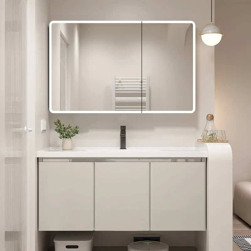 Closet Partitions Bathroom Cabinet Storage Organizer Modern Luxury Bathroom Cabinet Sink Mirror Archivadores Trendy Furniture