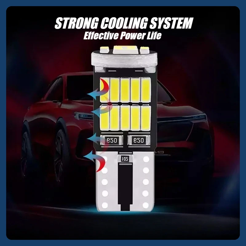 10 قطعة W5W Led T10 168 194 مصباح إشارة Canbus 4014 26SMD للسيارة الداخلية خريطة قبة وقوف السيارات موقف أضواء