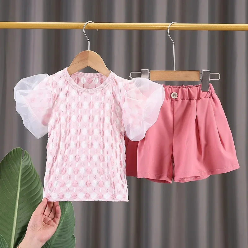

Summer Baby Clothes Children Girls T-Shirt Shorts 2Pcs/Sets Kids Clothing Suit Toddler Fashion Casual Costume Infant Tracksuits