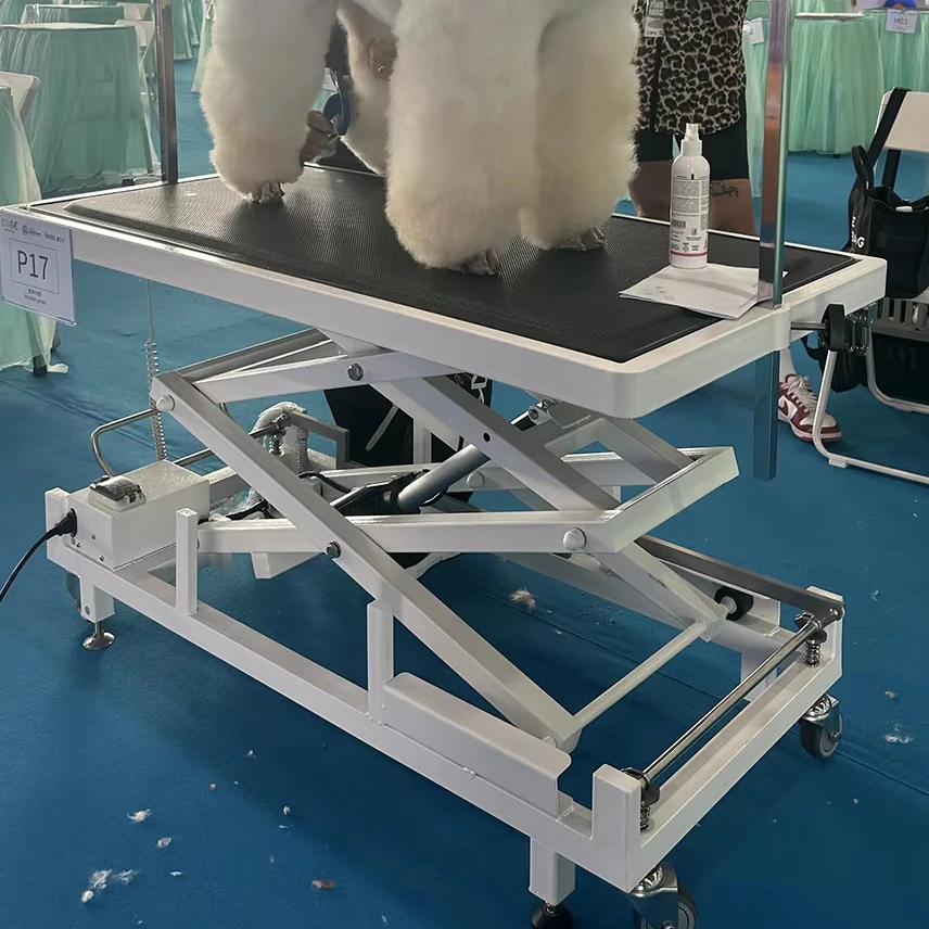 

Pet Grooming Show Electric Accordion Table Long Service Life Lifting Pet Grooming Salon Dog Electric Accordion Table