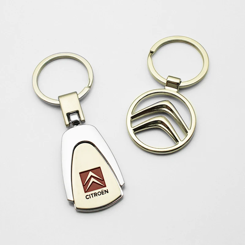 ثلاثية الأبعاد المعادن/الجلود سيتروين C5X C6 DS C3-XR C4L C4 C1 C5 C6 VTS C-ELYSEE مفتاح سلسلة حلقية لسيارة المفاتيح شارة شعار الملحقات