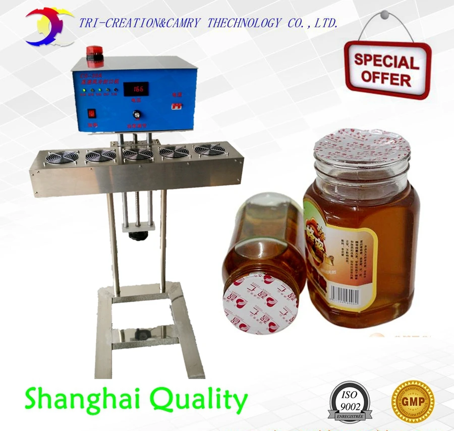 air cooling foil film bottle sealer,aluminum film sealing machine,online without rejector