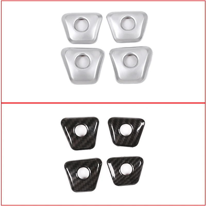 4 Pcs ABS Carbon Fiber/Chrome Interior Door Lock Cover Trim For BMW 5 Series G30 2017 2018 2019 Car Styling Car Accessories