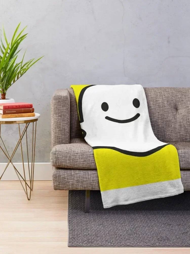 Snap Chat Smile Face Accessories. Throw Blanket Soft Plush Plaid Moving Blankets Sofas Of Decoration cosplay anime Blankets